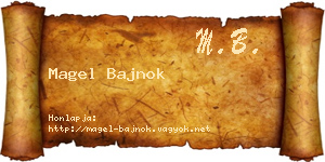 Magel Bajnok névjegykártya